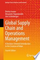 Global Supply Chain and Operations Management