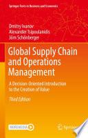 Global Supply Chain and Operations Management