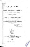 Glosario de voces ibéricas y latinas