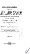 Glosario etimológico de las palabras españolas