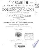 Glossarium mediae et infimae latinitatis