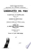 Gobernantes del Perú, cartas y papeles, siglo XVI