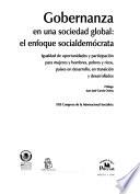 Gobernanza en una sociedad global