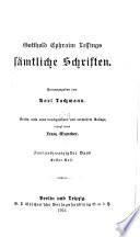 Gotthold Ephraim Lessings sämtliche schriften: bd. 1. teil. Berichtigungen und nachträge. 1915