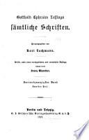 Gotthold Ephraim Lessings Sämtliche Schriften