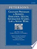 Graduate Programs in Business, Education, Health, Information Studies, Law and Social Work