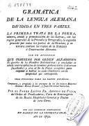Gramática de la lengua alemana