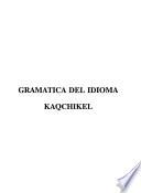 Gramática del idioma Kaqchikel