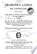 Gramàtica latina en castellano