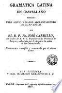 Gramática latina en castellano