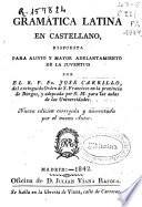 Gramática latina en castellano