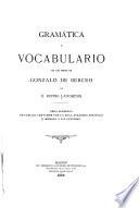Gramática y vocabulario de las obras de Gonzalo de Berceo