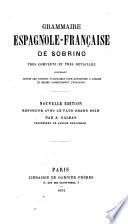 Grammaire espagnole-française de Sobrino