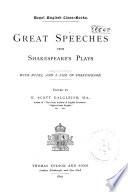 Great Speeches from Shakespeare's Plays