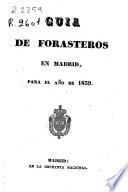 Guía de forasteros en Madrid