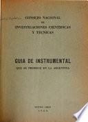 Guía de instrumental que se produce en la Argentina