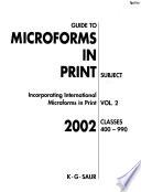 Guide to Microforms in Print