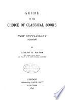 Guide to the Choice of Classical Books