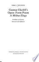 Gunnar Ekelöf's Open-form Poem A Mölna Elegy