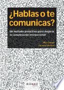 ¿Hablas o te comunicas?