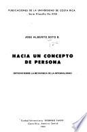 Hacia un concepto de persona