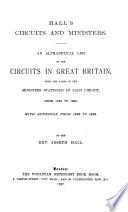 Hall's circuits and ministers. 1765 to 1885. With appendix from 1886 to 1896