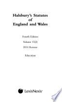 Halsbury's Statutes of England and Wales