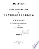 Handboek tot de practische leer der geneesmiddelen