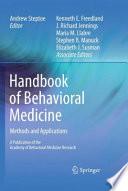 Handbook of Behavioral Medicine