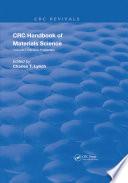 Handbook of Materials Science