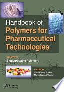Handbook of Polymers for Pharmaceutical Technologies, Biodegradable Polymers