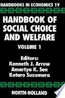 Handbook of Social Choice and Welfare