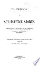 Handbook of Subsistance Store