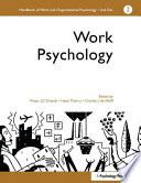 Handbook of Work and Organizational Psychology: Work psychology