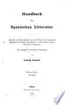 Handbuch der spanischen Litteratur