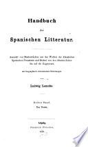 Handbuch der spanischen Litteratur