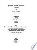 Handel Opera Libretti: Rodelinda ; Alcina ; Agrippina ; Giulio Cesare ; Rinaldo ; Ottone