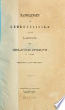 Handelingen en levensberichten van de Maatschappij der Nederlandse Letterkunde te Leiden
