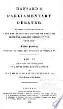 Hansard's Parliamentary Debates