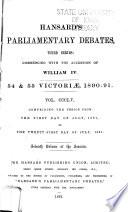 Hansard's Parliamentary Debates