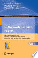 HCI International 2022 Posters