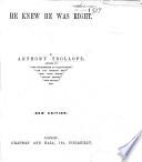 He Knew He was Right ... With Illustrations by Marcus Stone.