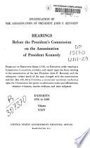 Hearings Before the President's Commission on the Assassination of President Kennedy