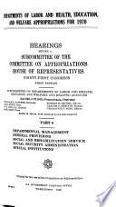 Hearings, Reports and Prints of the House Committee on Appropriations