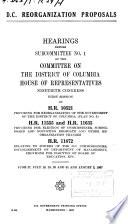 Hearings, Reports and Prints of the House Committee on the District of Columbia
