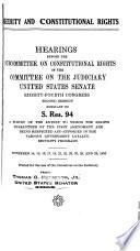 Hearings, Reports and Prints of the Senate Committee on the Judiciary