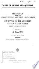 Hearings, Reports and Prints of the Senate Committee on the Judiciary