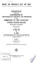 Hearings, Reports and Prints of the Senate Committee on the Judiciary