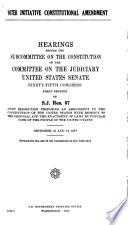 Hearings, Reports and Prints of the Senate Committee on the Judiciary