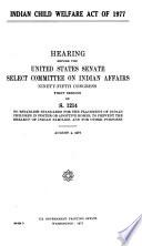 Hearings, Reports and Prints of the Senate Select Committee on Indian Affairs